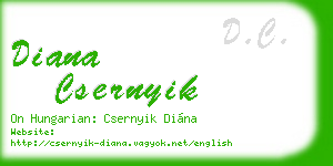 diana csernyik business card