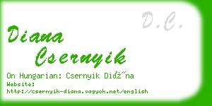 diana csernyik business card